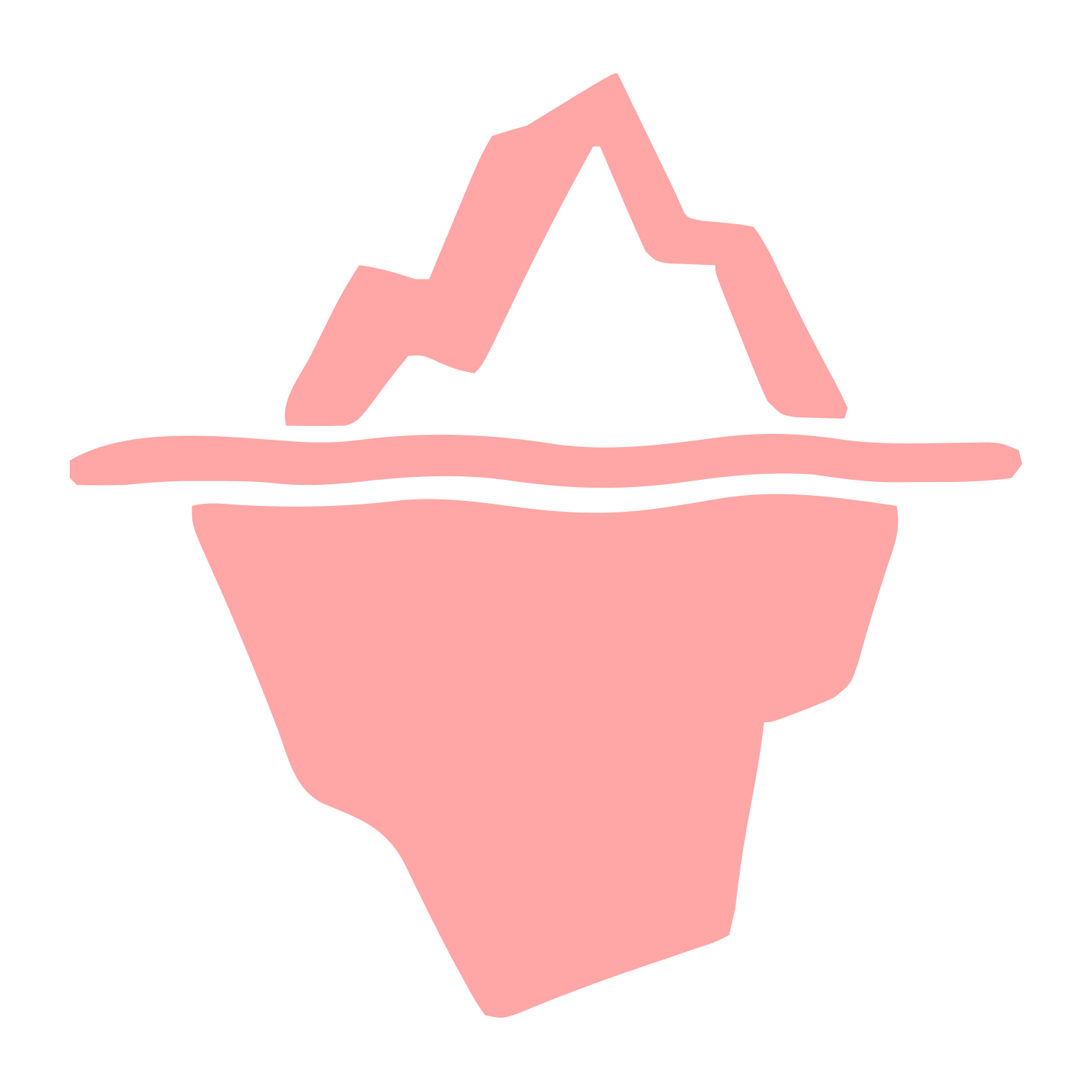 Iceberg Above Below Logo #ffa6a6