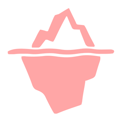 Iceberg Above Below Logo #ffa6a6