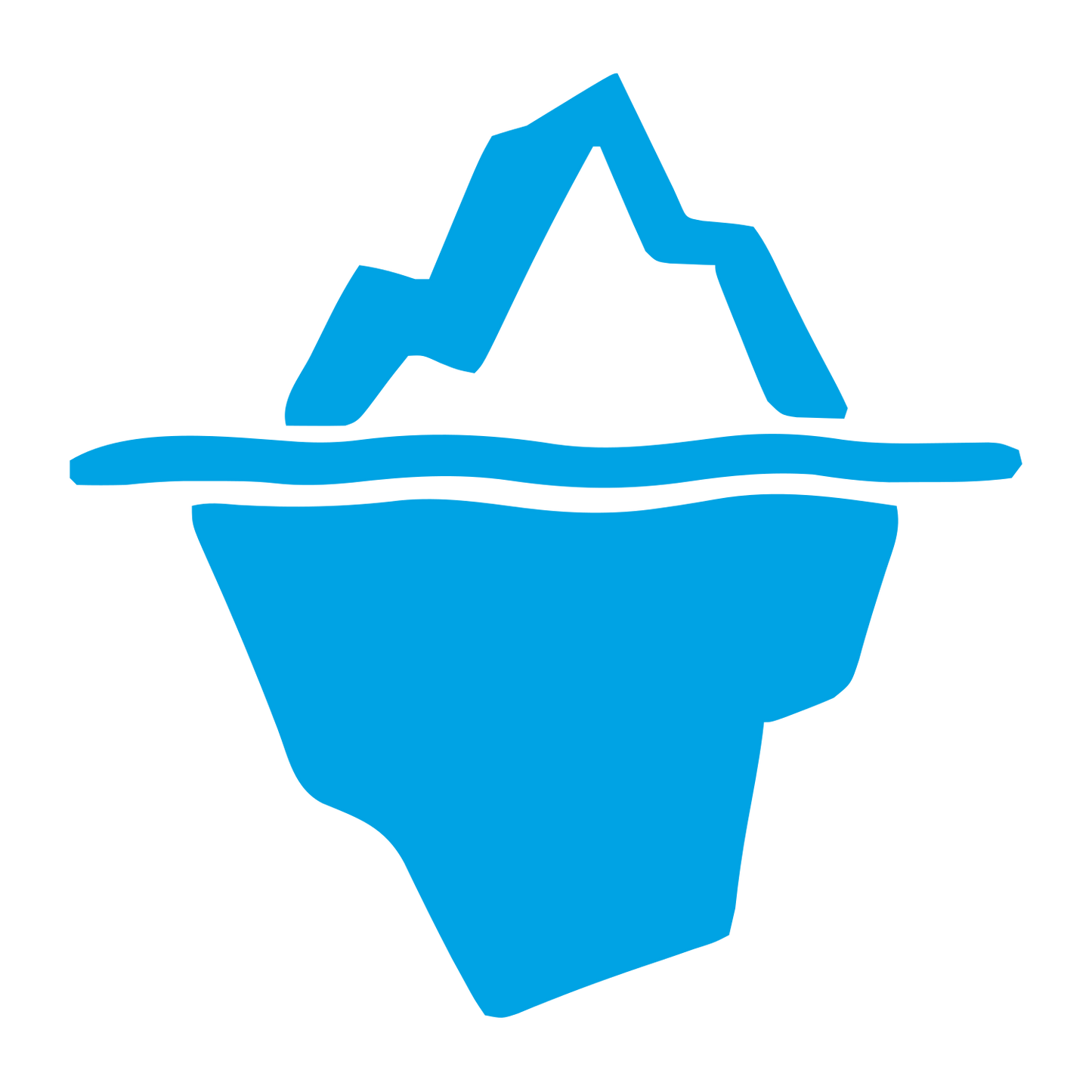 Iceberg Above Below Logo #00a3e4