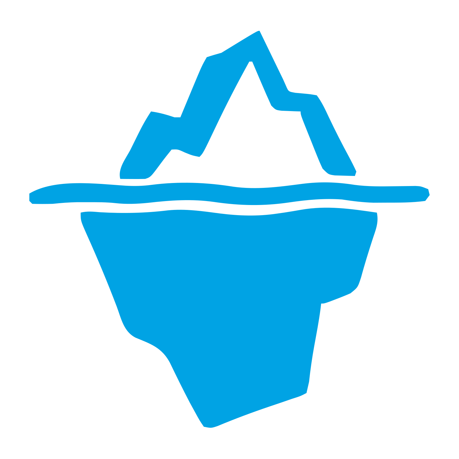 Iceberg Above Below Logo #00a3e4