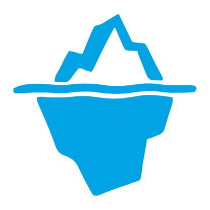 Iceberg Above Below Logo #00a3e4