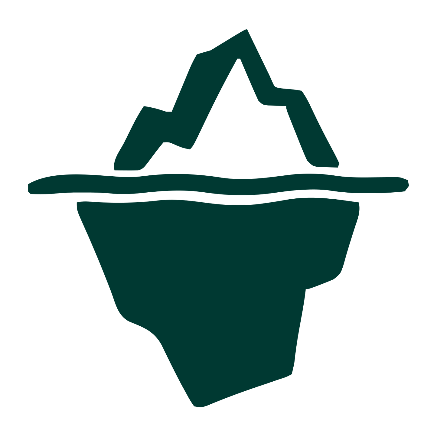 Iceberg Above Below Logo #003932