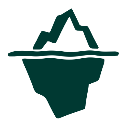 Iceberg Above Below Logo #003932