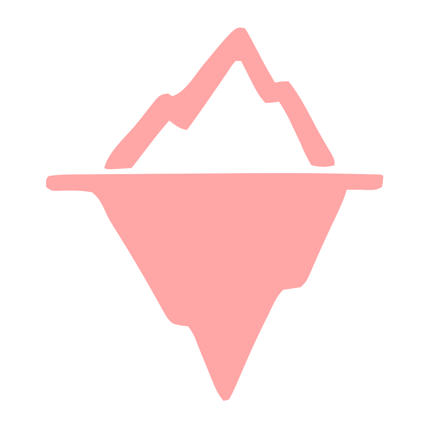 Hand-Drawn Iceberg Logo #ffa6a6