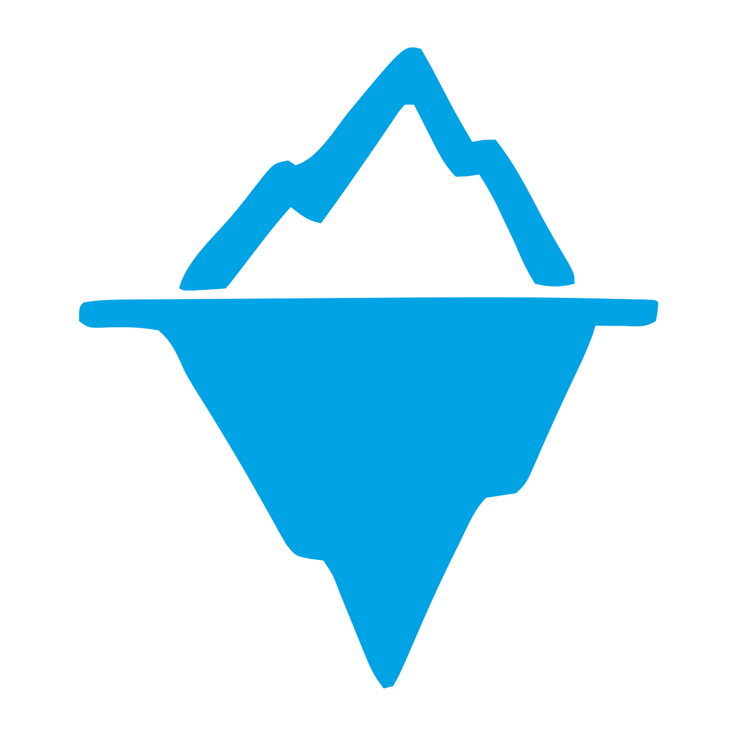 Hand-Drawn Iceberg Logo #00a3e4