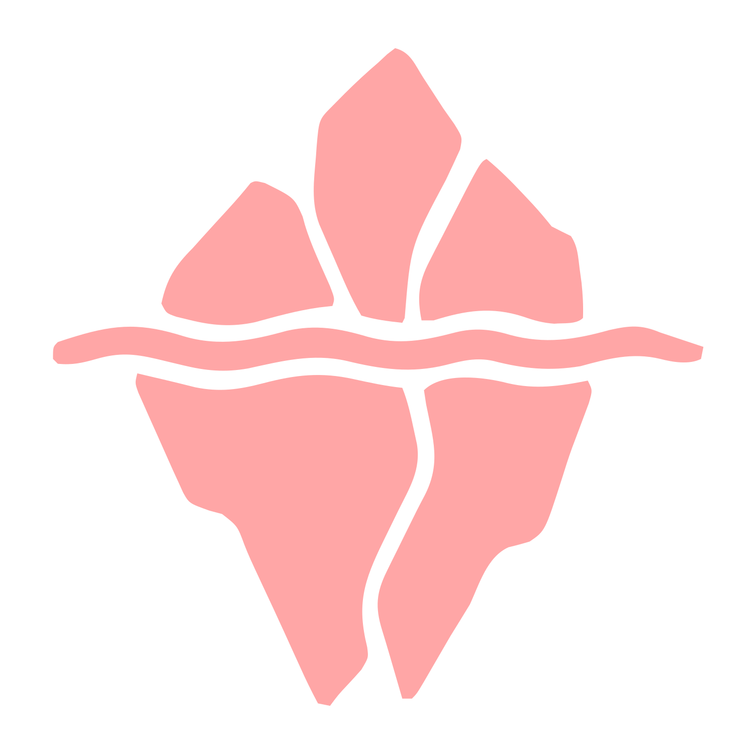 Iceberg Wave Logo #ffa6a6