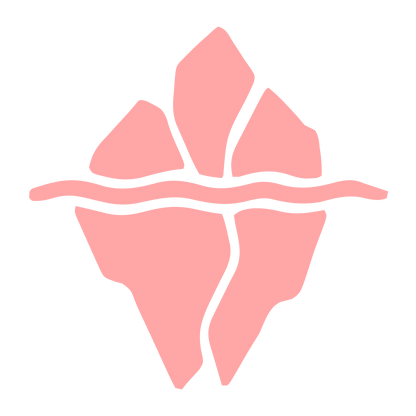 Iceberg Wave Logo #ffa6a6