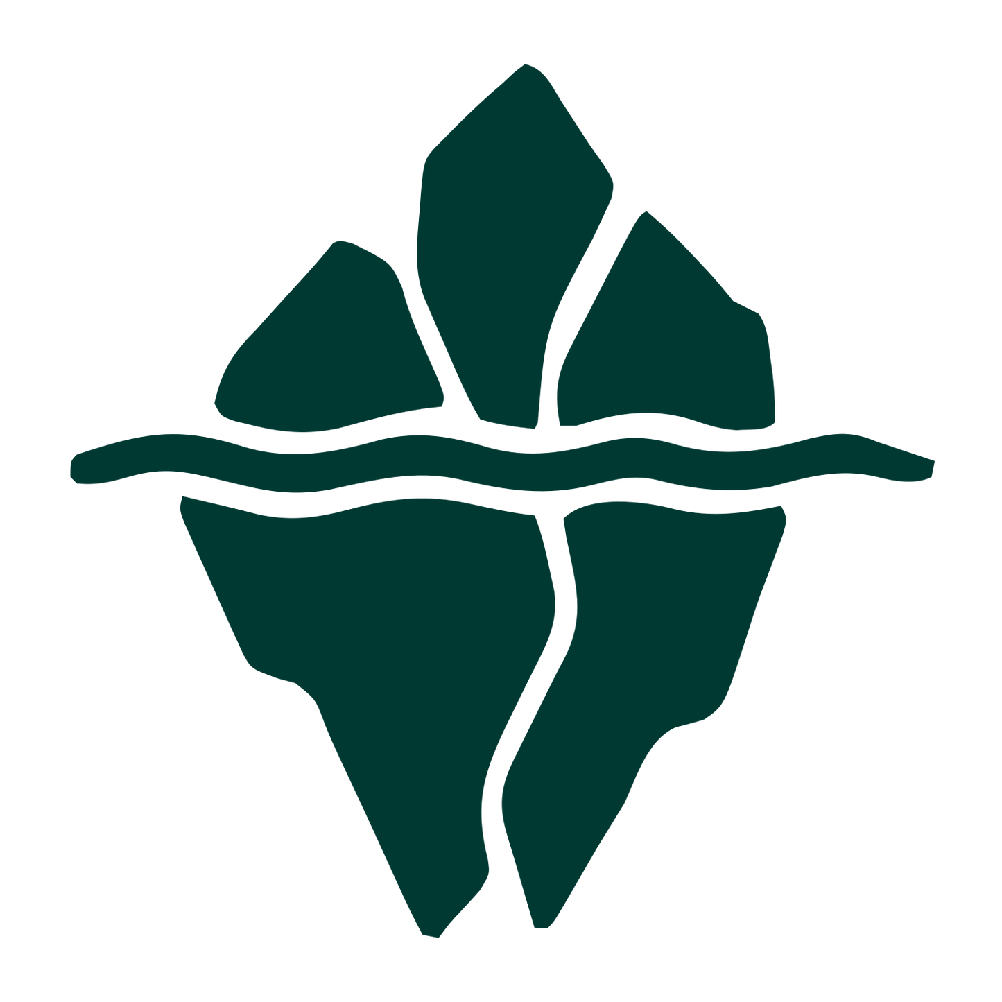 Iceberg Wave Logo #003932