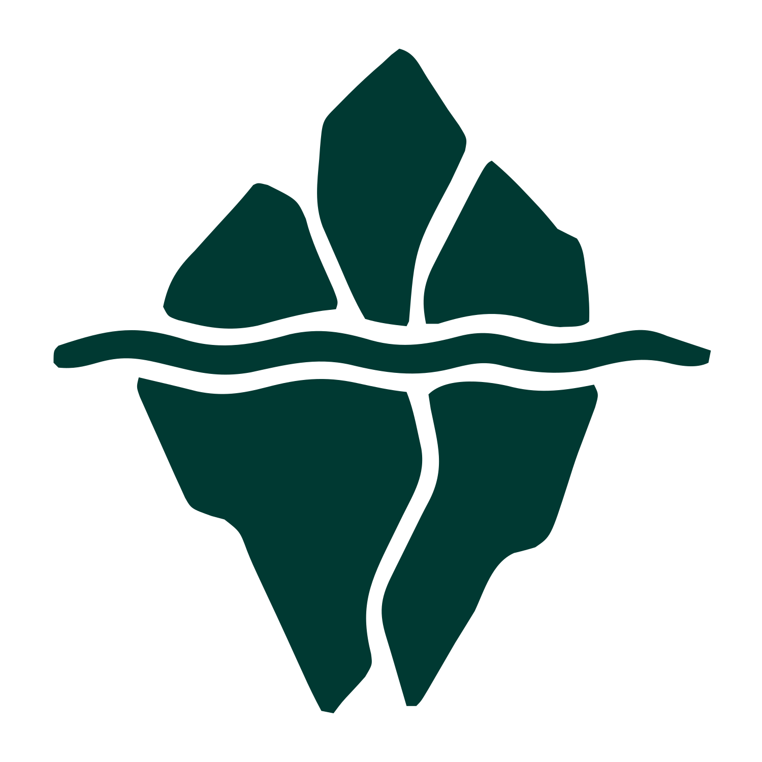 Iceberg Wave Logo #003932