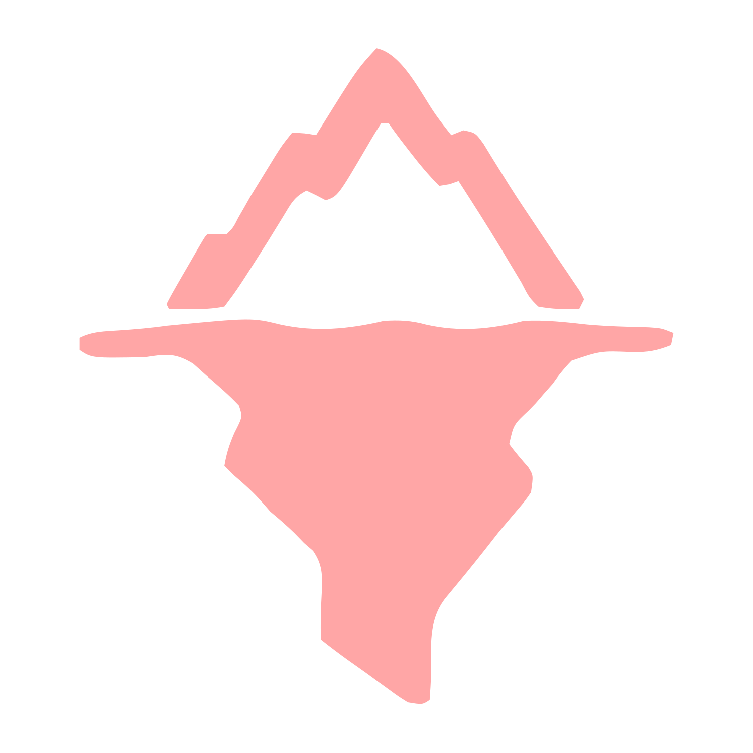 Iceberg Mountain Logo #ffa6a6