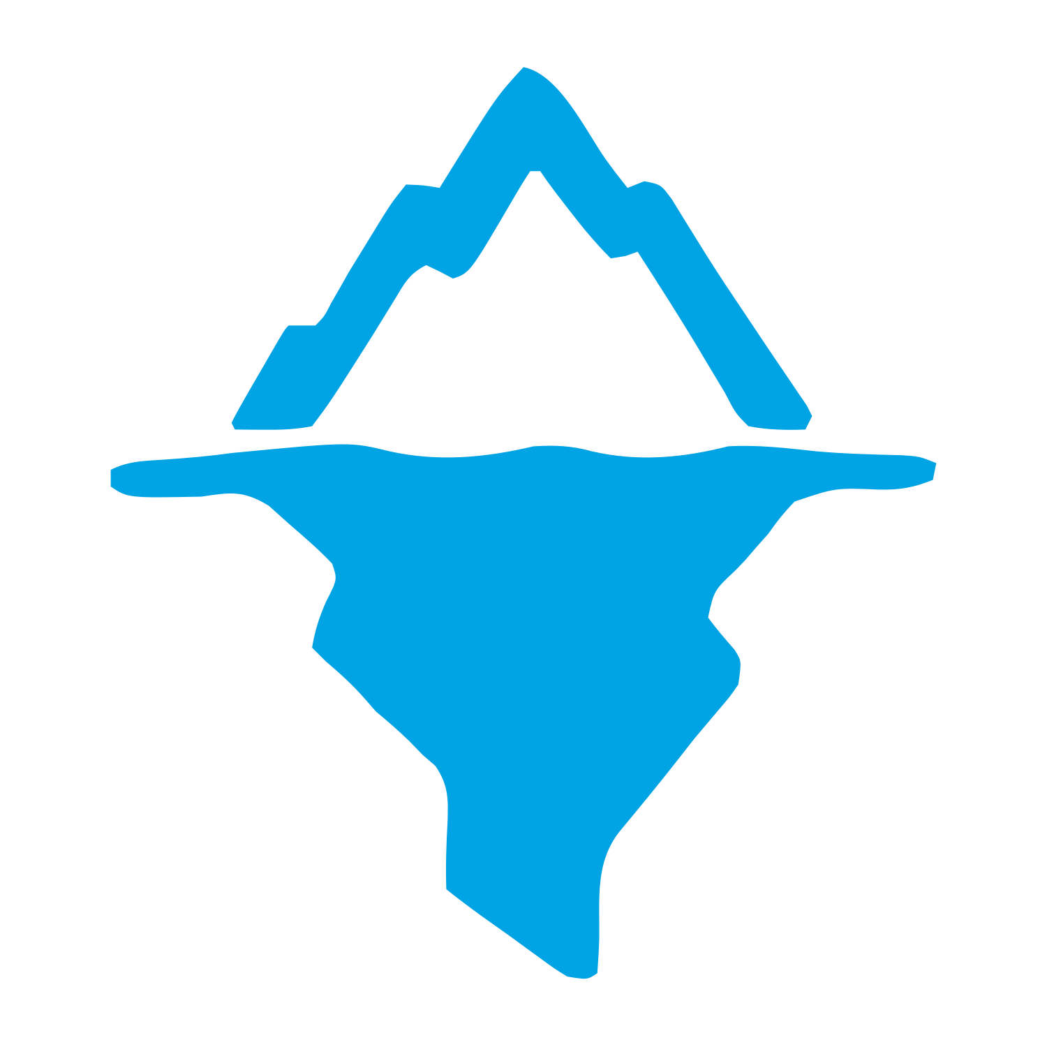 Iceberg Mountain Logo #00a3e4