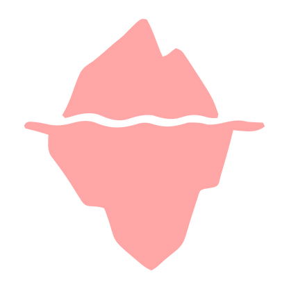 Iceberg Logo with Waterline #ffa6a6
