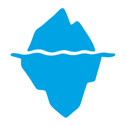 Iceberg Logo with Waterline #00a3e4