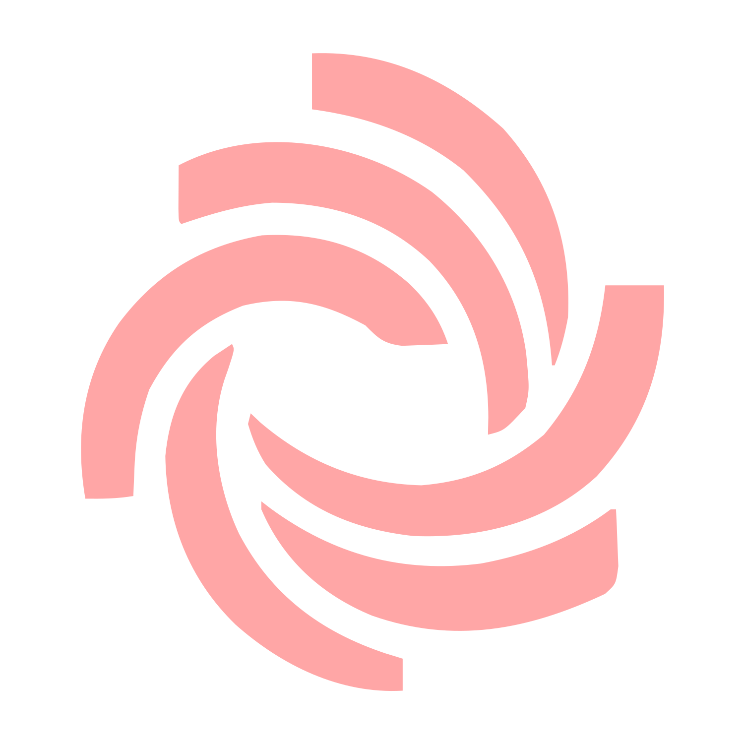 Swirl Vortex Spiral Logo #ffa6a6