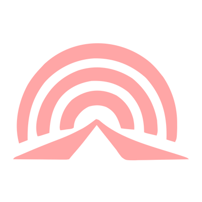 Layered Rainbow Road Logo #ffa6a6