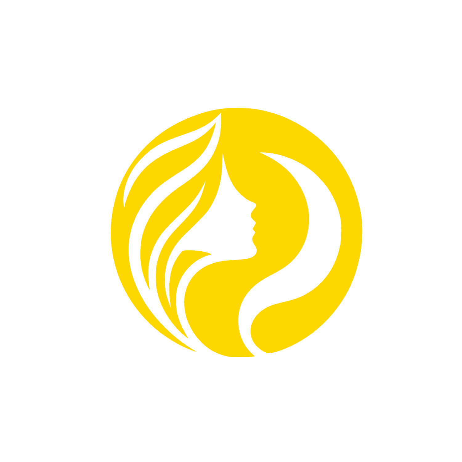 Beauty Salon Logo #FFD700