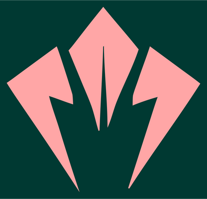 Three Claws Robot Logo #003932/#ffa6a6