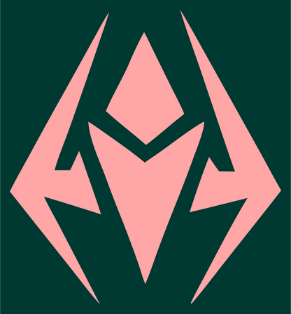 Angular Robot Mask Logo #003932/#ffa6a6