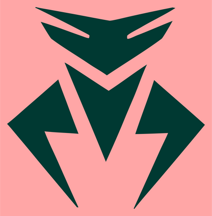 Industrial Robot Face Logo #ffa6a6/#003932