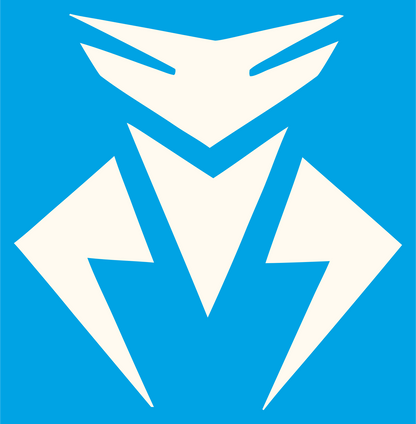 Industrial Robot Face Logo #00a3e4/#fffaf0