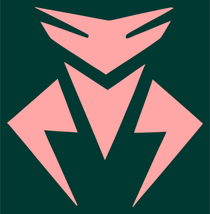 Industrial Robot Face Logo #003932/#ffa6a6