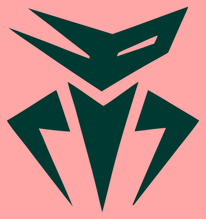 Industrial Robot Face Logo #ffa6a6/#003932