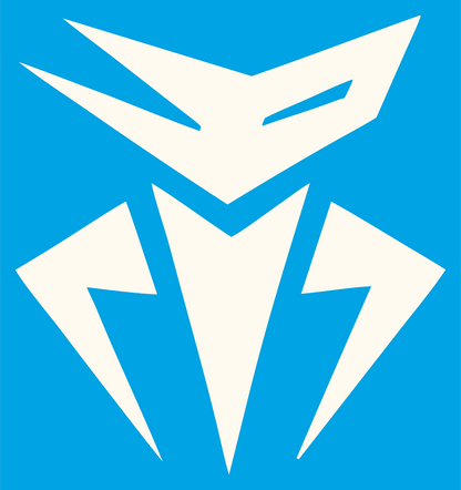 Industrial Robot Face Logo #00a3e4/#fffaf0