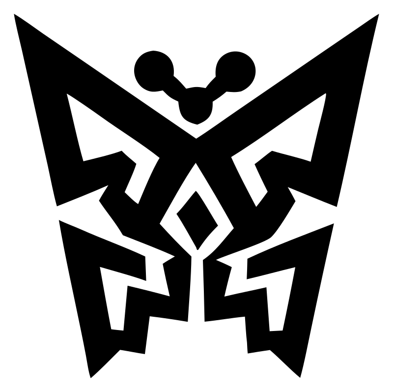 Tribal Butterfly Emblem Logo