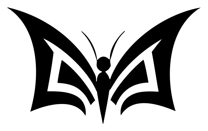 Bold Geometric Butterfly Logo