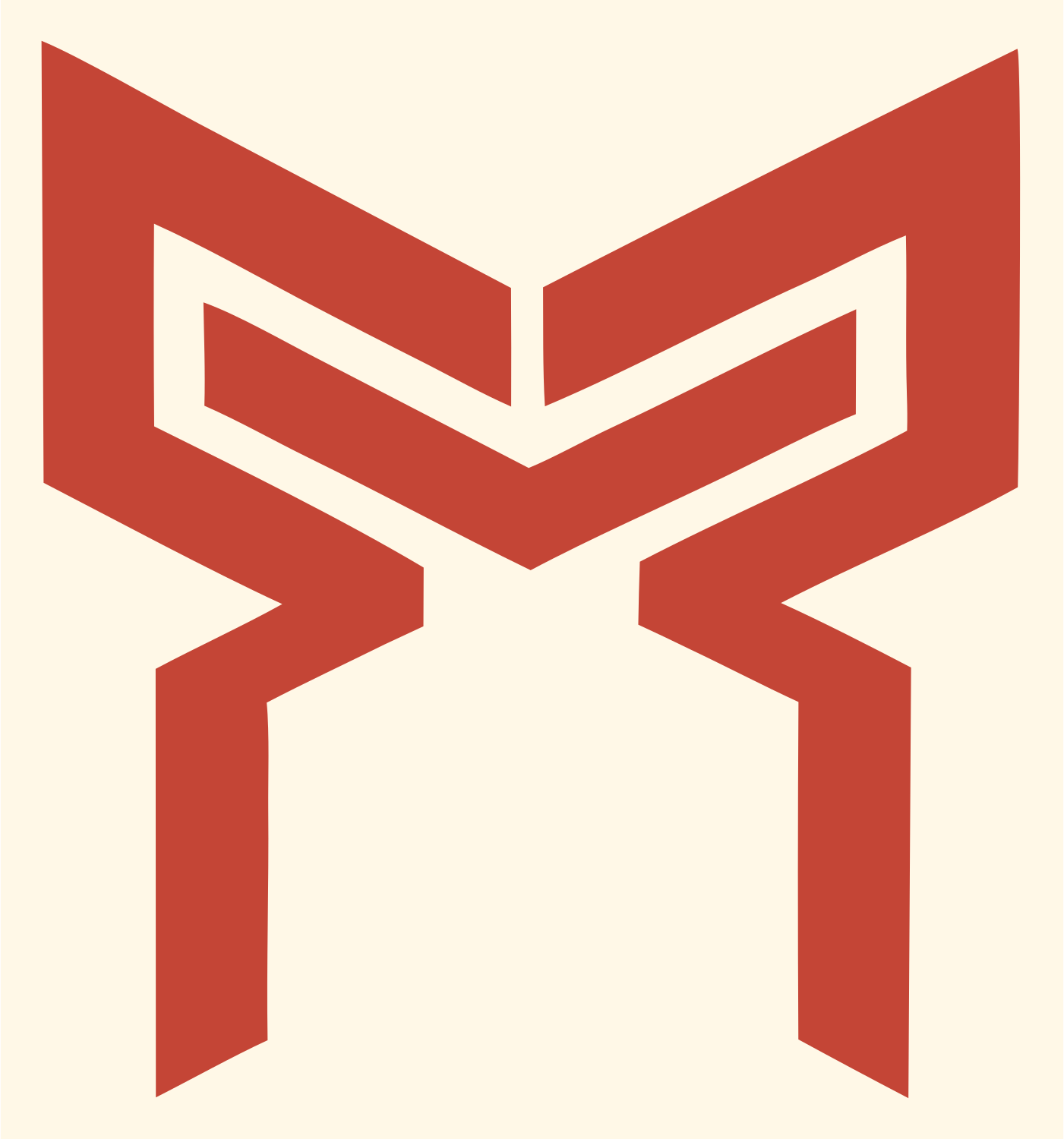 Owl Eye Butterfly Logo #fff8e7/#c44536