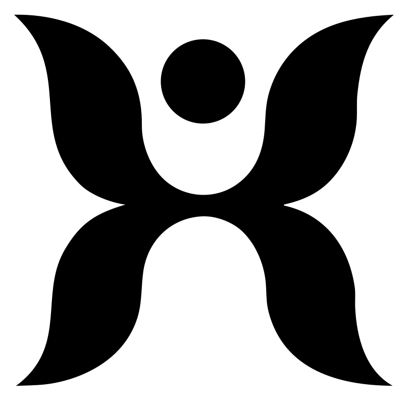 Human Figure Butterfly Logo