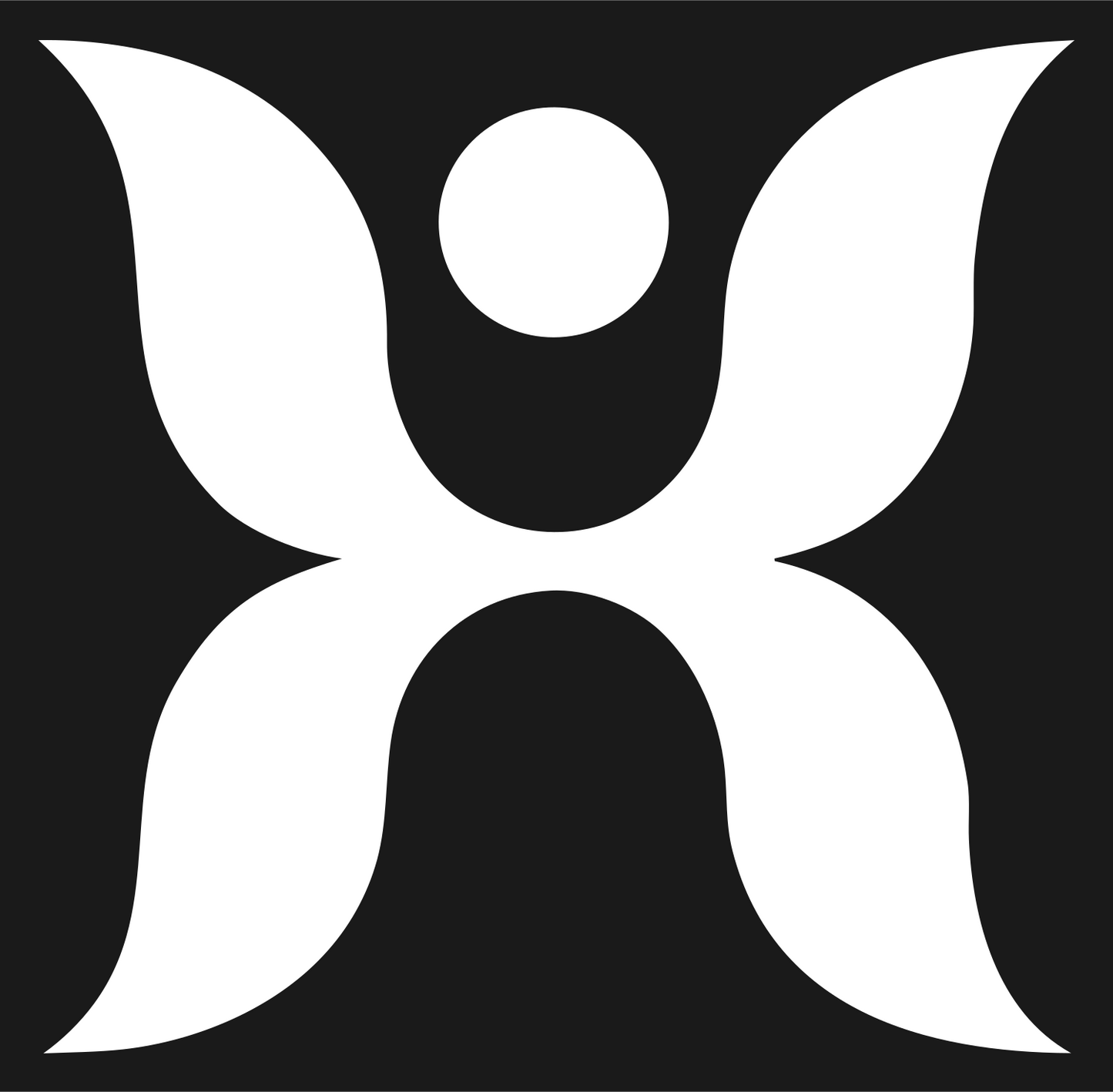 Human Figure Butterfly Logo #1a1a1a/#ffffff