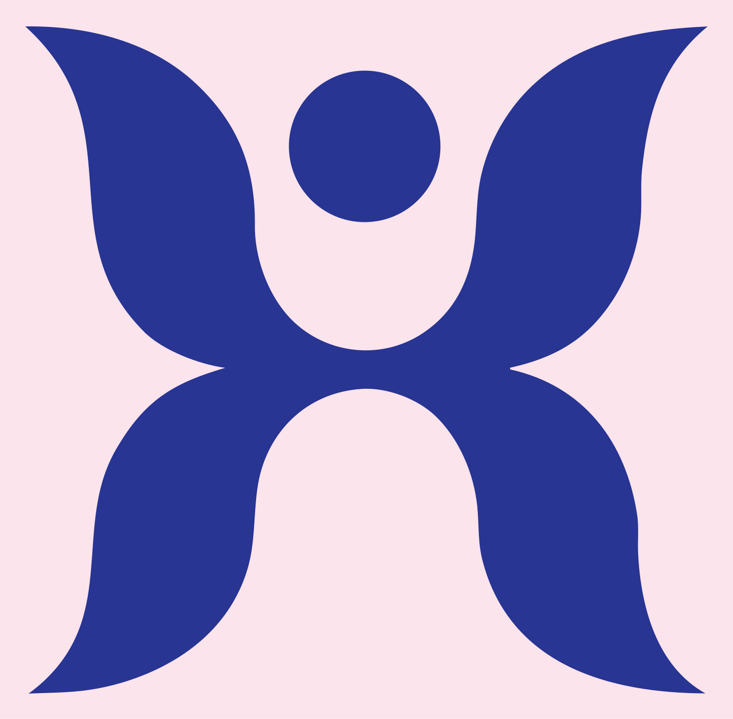 Human Figure Butterfly Logo #fce4ec/#283593