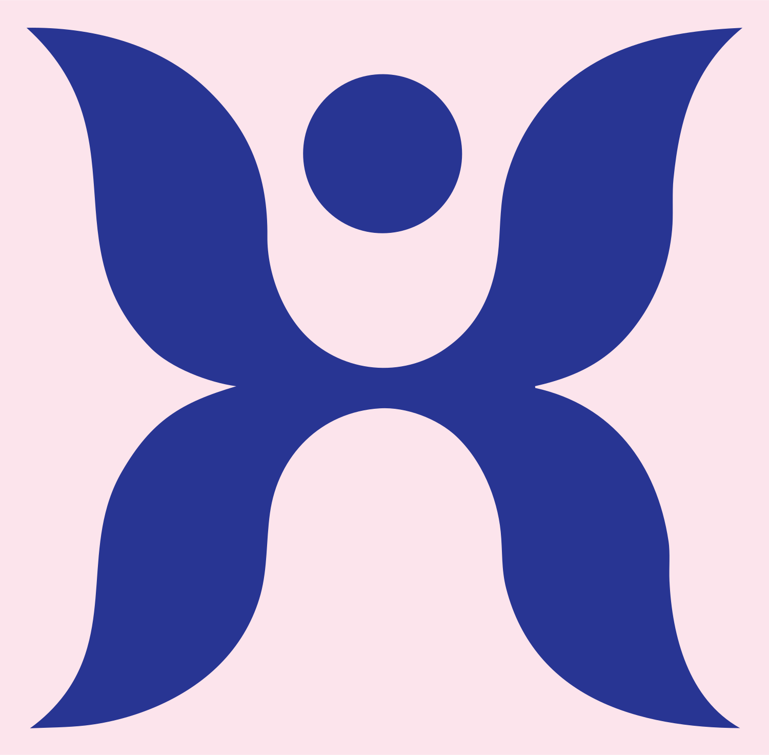 Human Figure Butterfly Logo #fce4ec/#283593