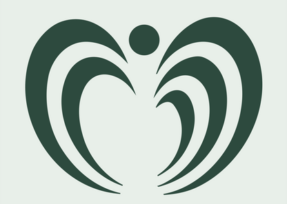 Curling Wings Butterfly Logo #e8efe9/#2d4a3e