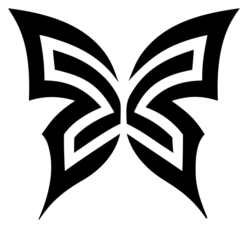 Tribal Stripe Butterfly Logo