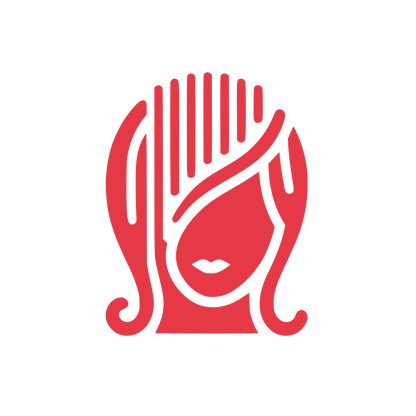 Face with Focus on Hair Logo #E63946