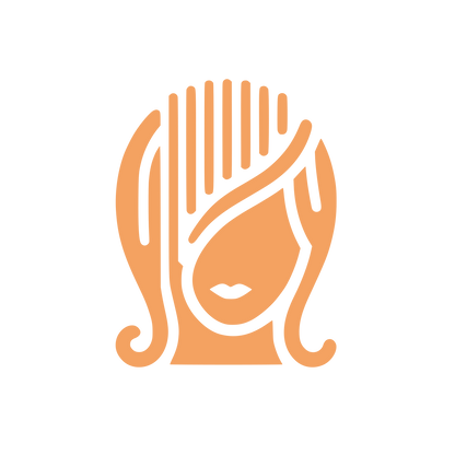 Face with Focus on Hair Logo #F4A261