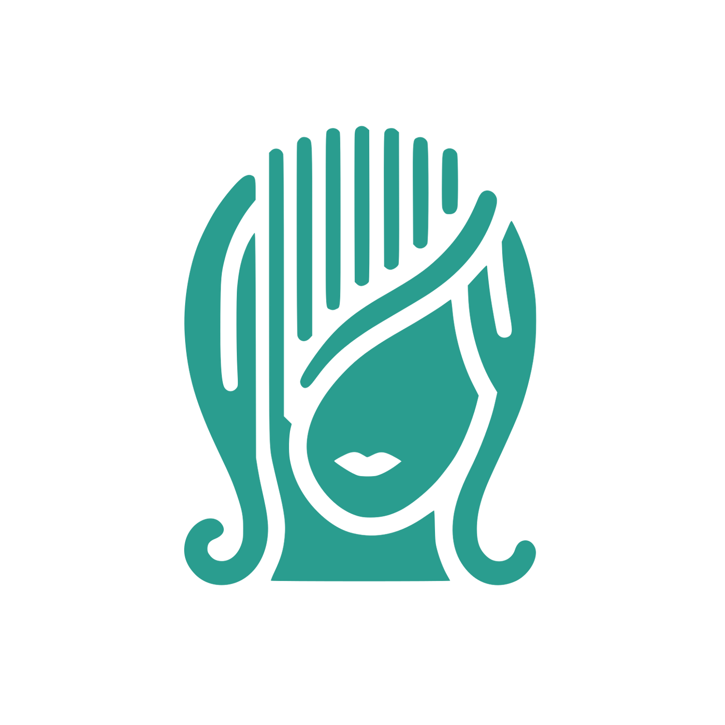 Face with Focus on Hair Logo #2A9D8F