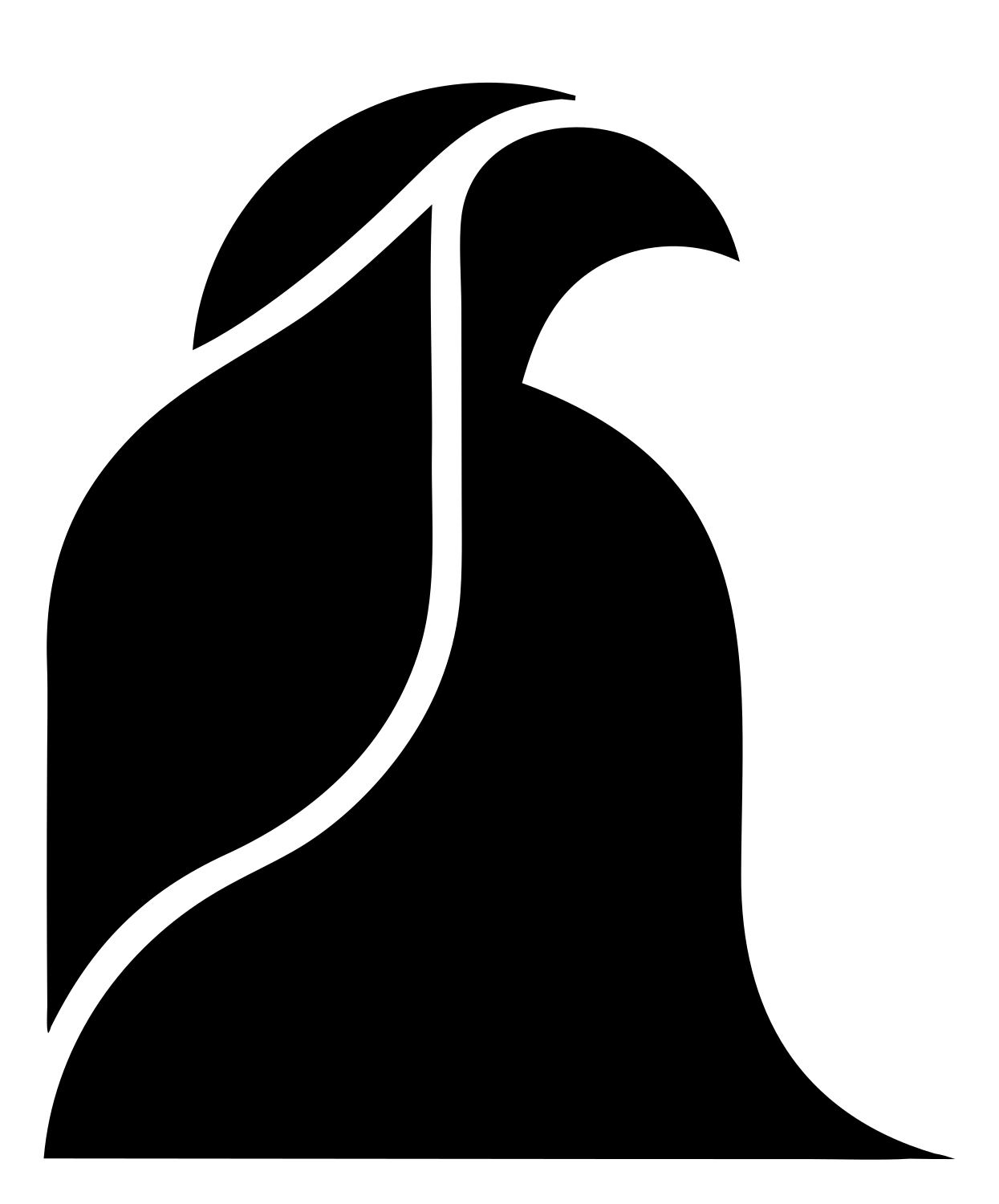 Swooping Dove Bird Logo #ffffff/#000000