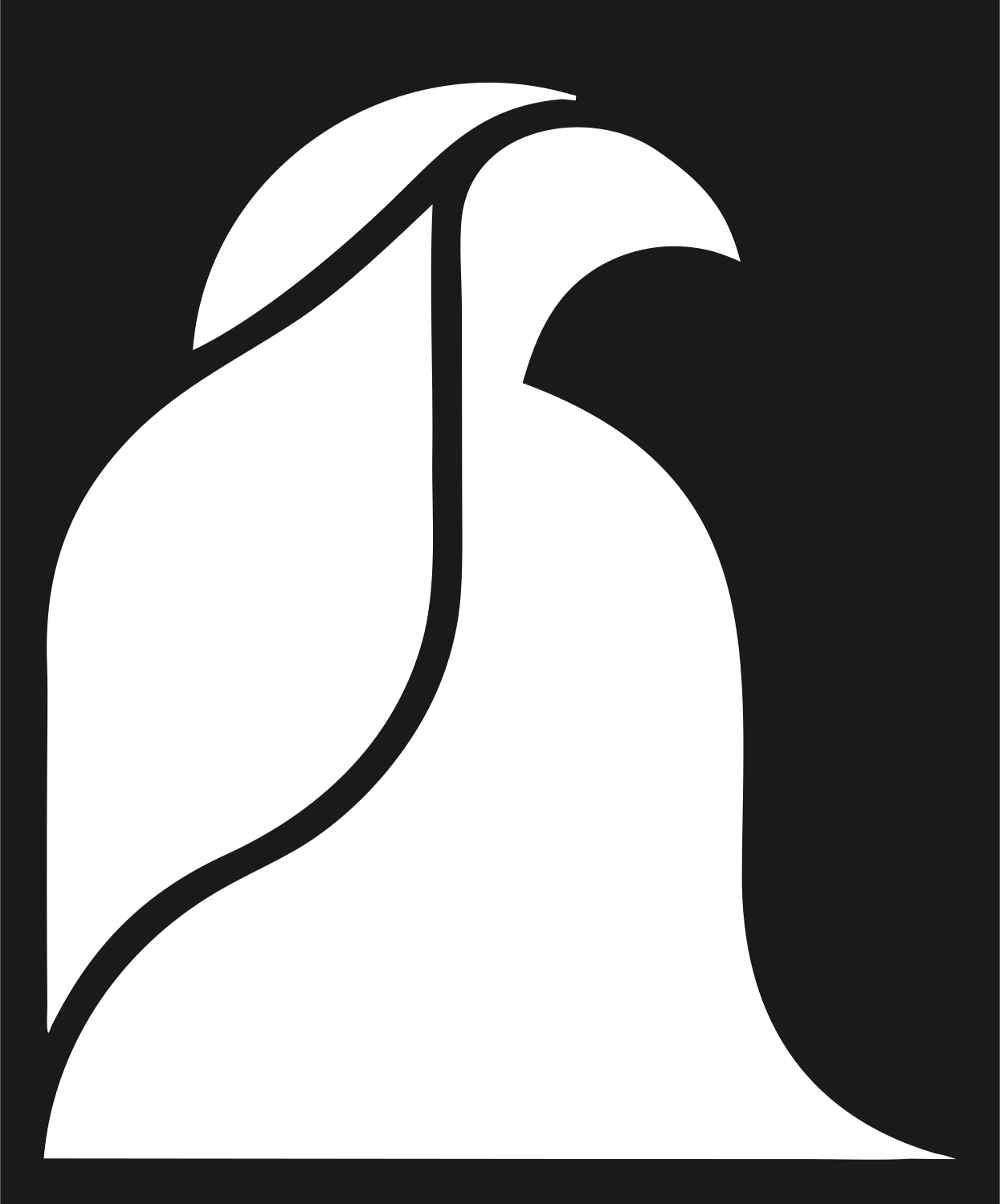 Swooping Dove Bird Logo #1a1a1a/#ffffff