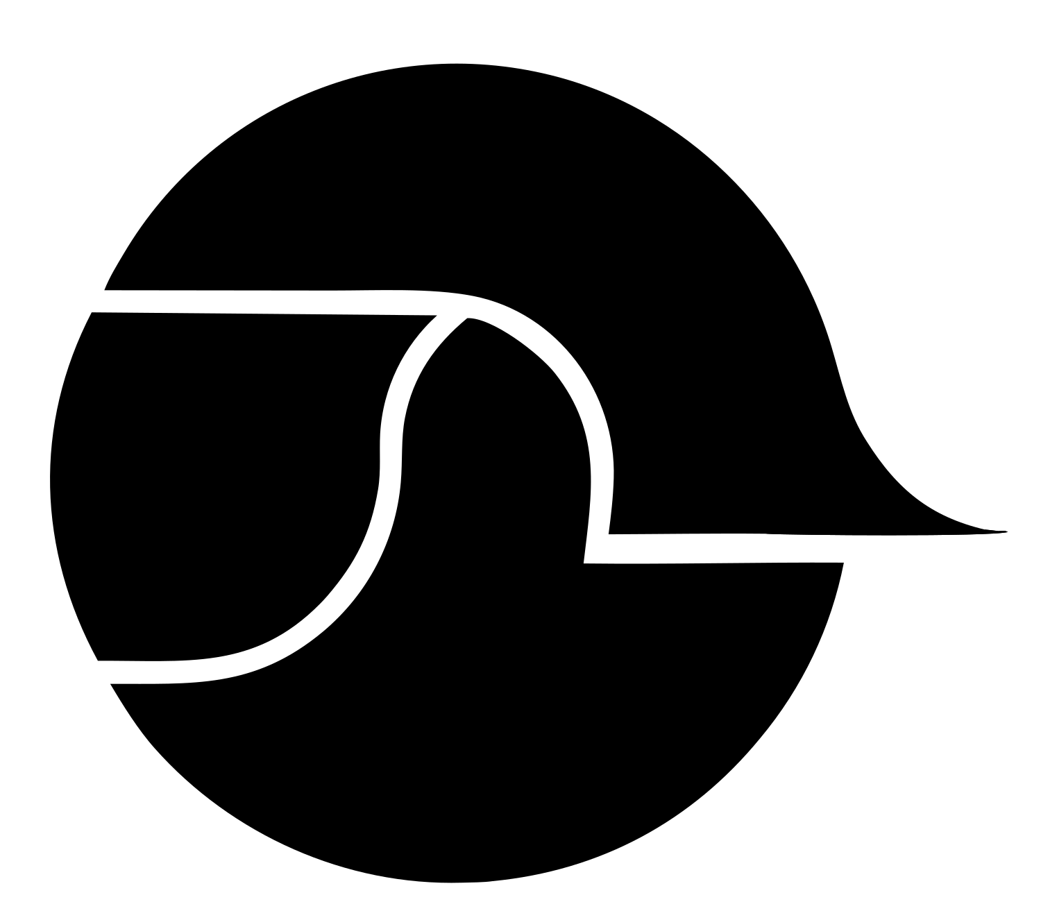 Circle Dove Silhouette Logo #ffffff/#000000