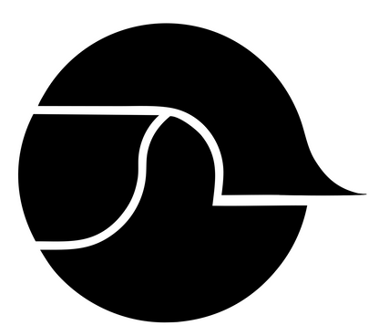 Circle Dove Silhouette Logo #ffffff/#000000