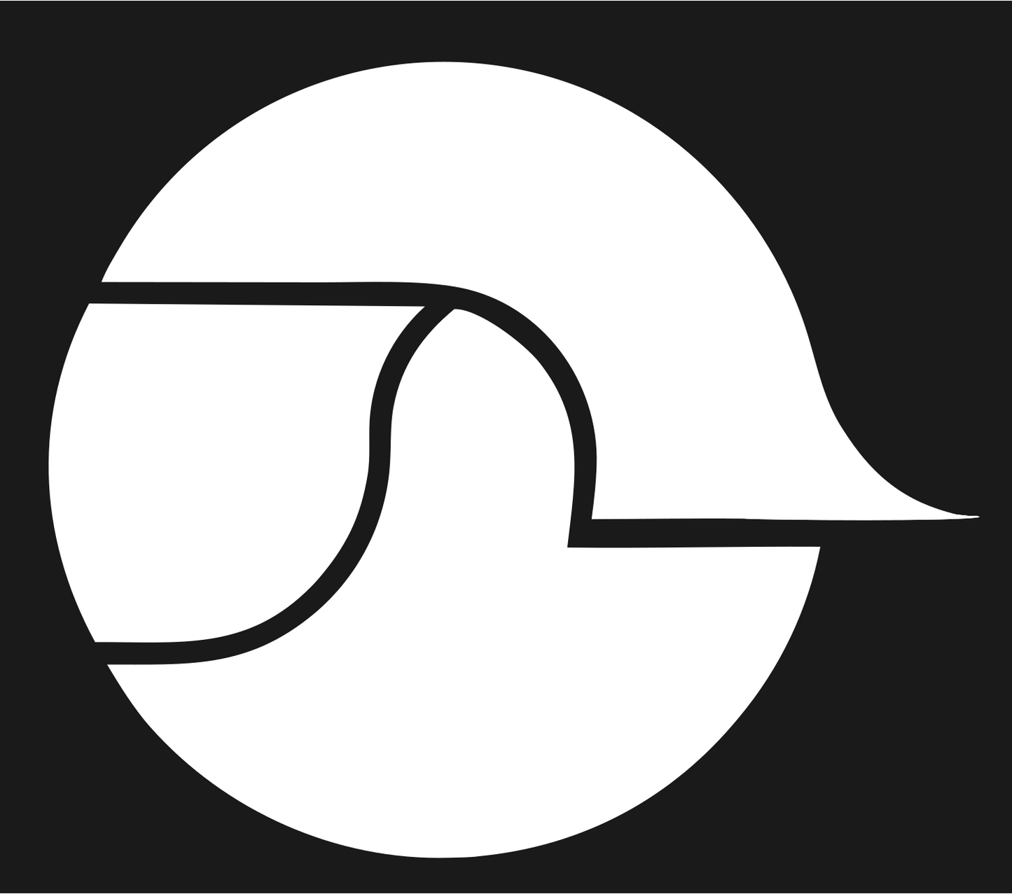 Circle Dove Silhouette Logo #1a1a1a/#ffffff