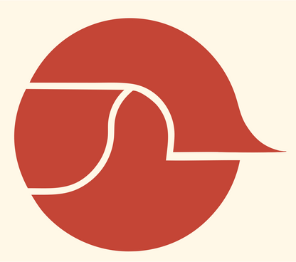 Circle Dove Silhouette Logo #fff8e7/#c44536