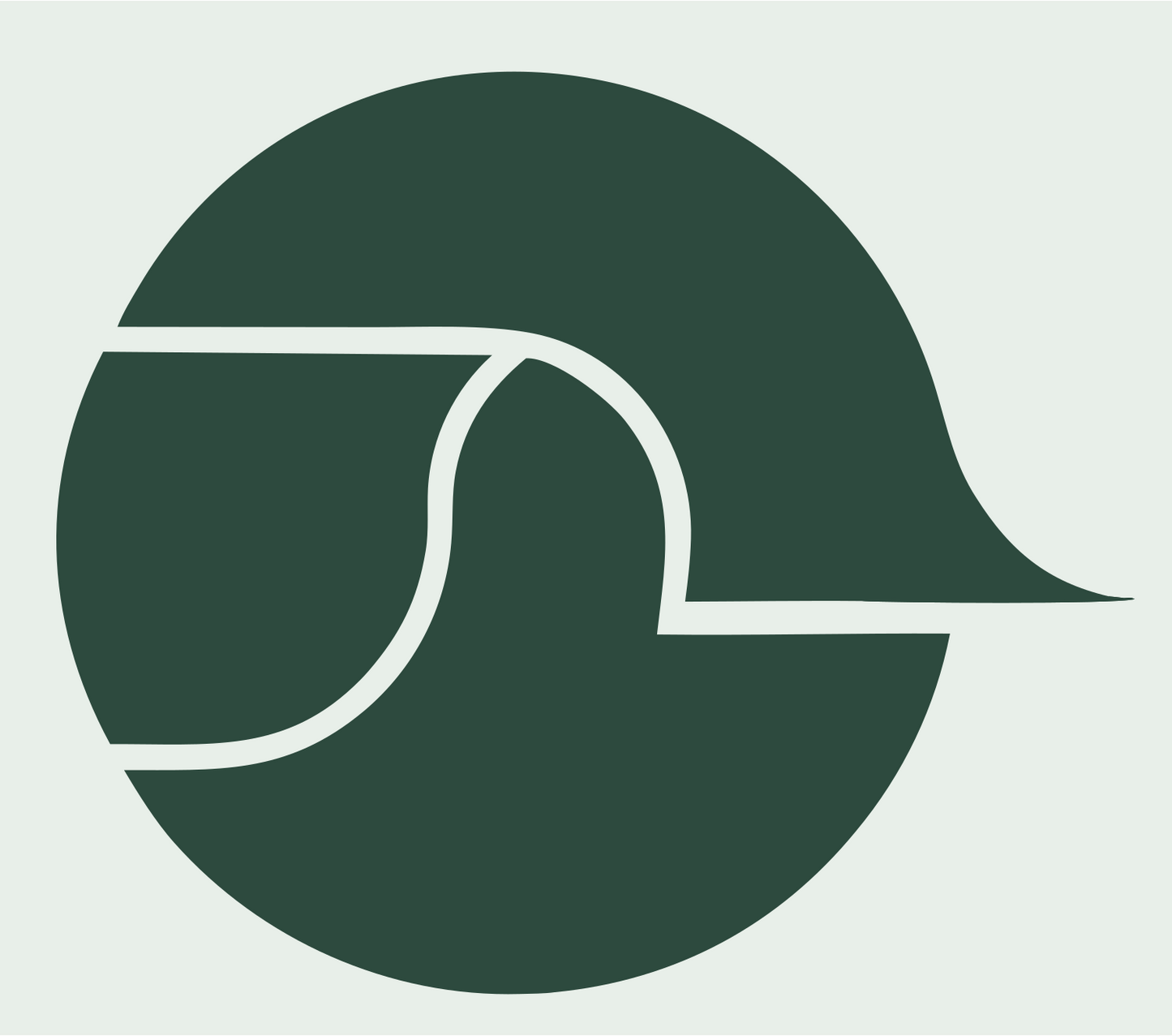 Circle Dove Silhouette Logo #e8efe9/#2d4a3e