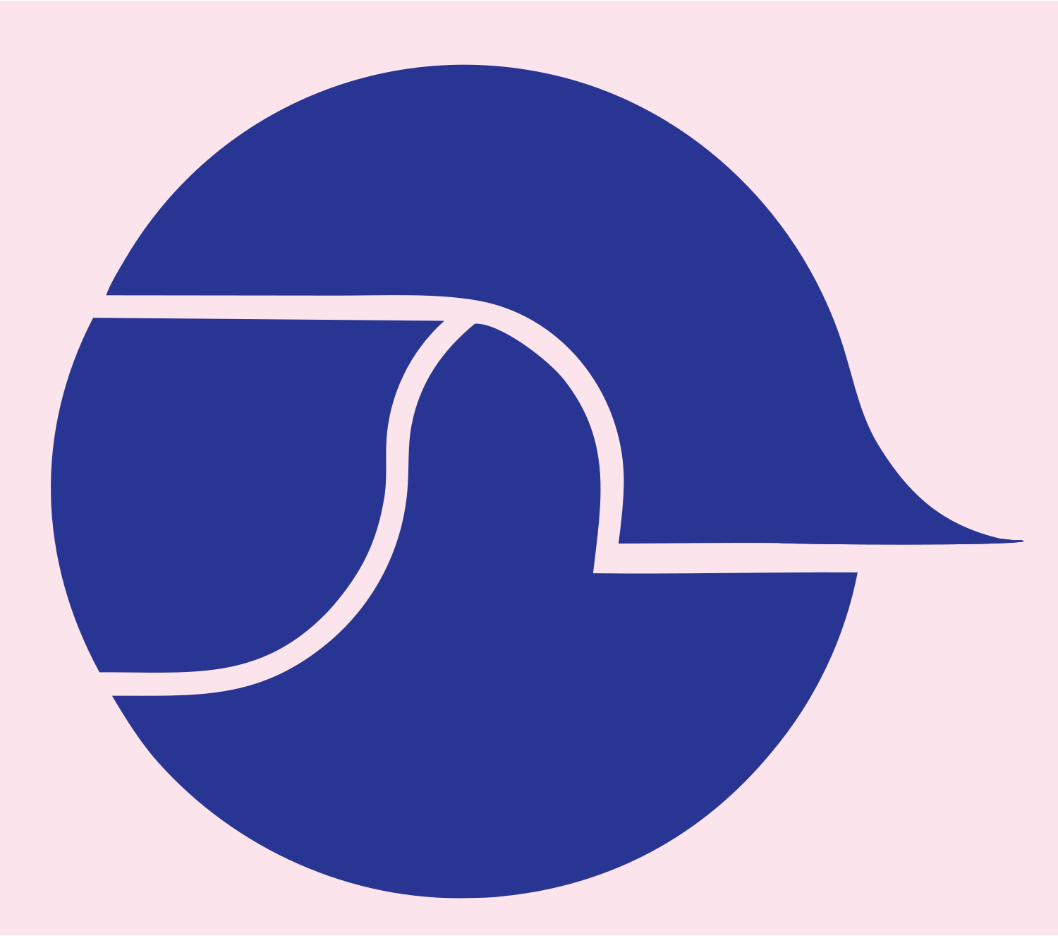 Circle Dove Silhouette Logo #fce4ec/#283593