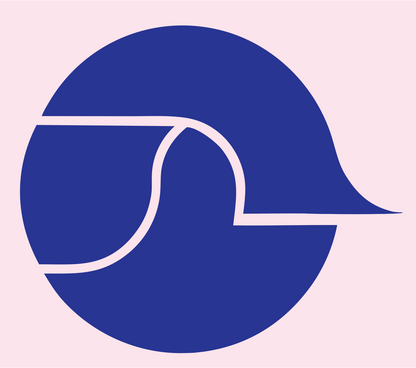 Circle Dove Silhouette Logo #fce4ec/#283593
