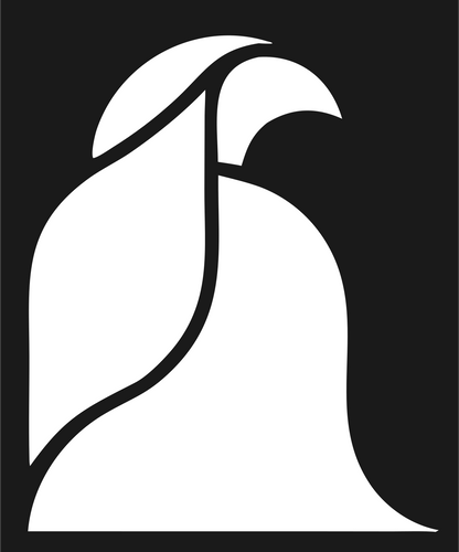 Perched Dove Silhouette Logo #1a1a1a/#ffffff