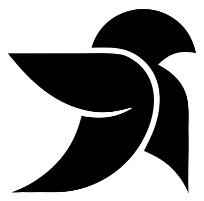 Flying Dove Profile Logo #ffffff/#000000